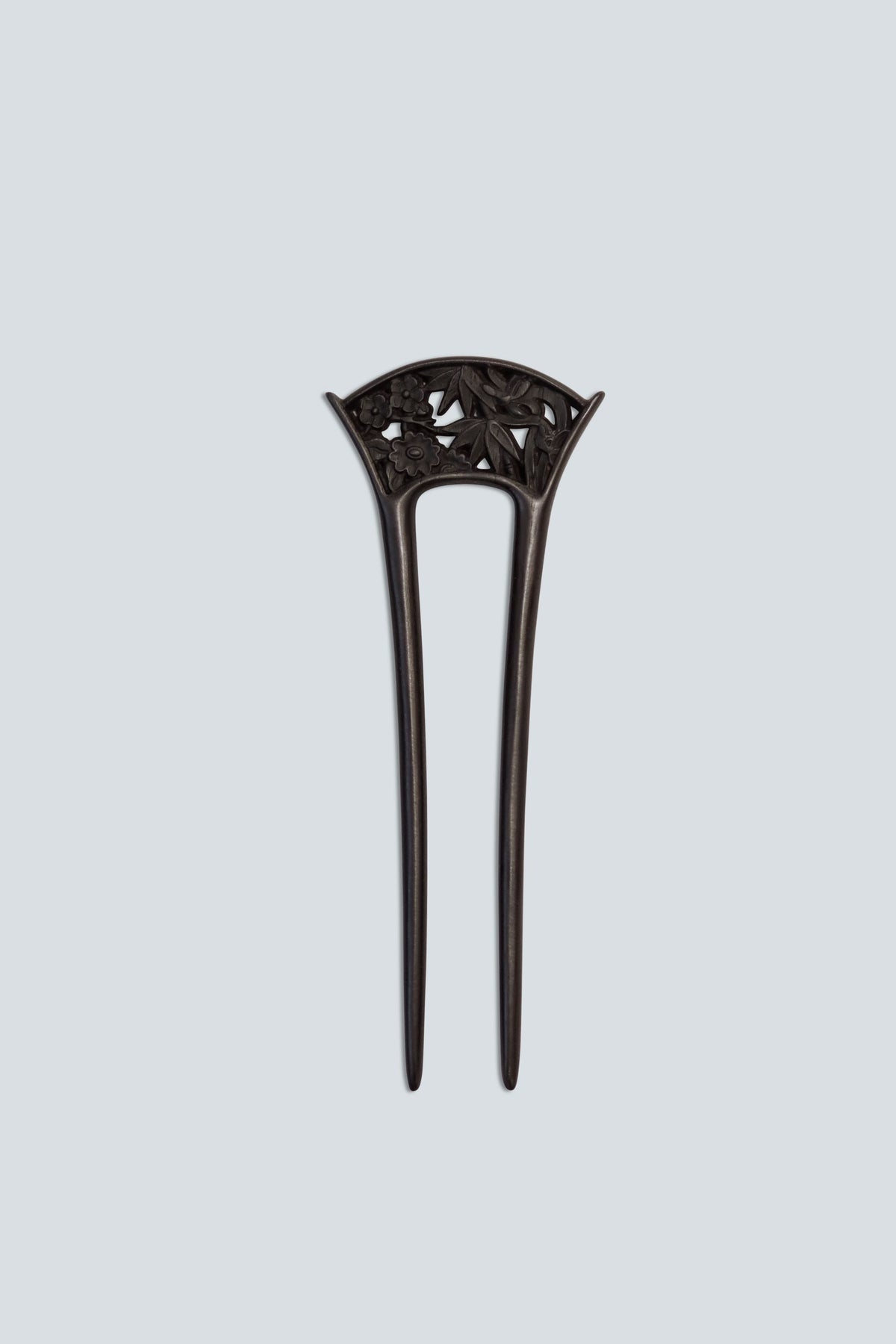 Hand-Carved Ebony Hairpin