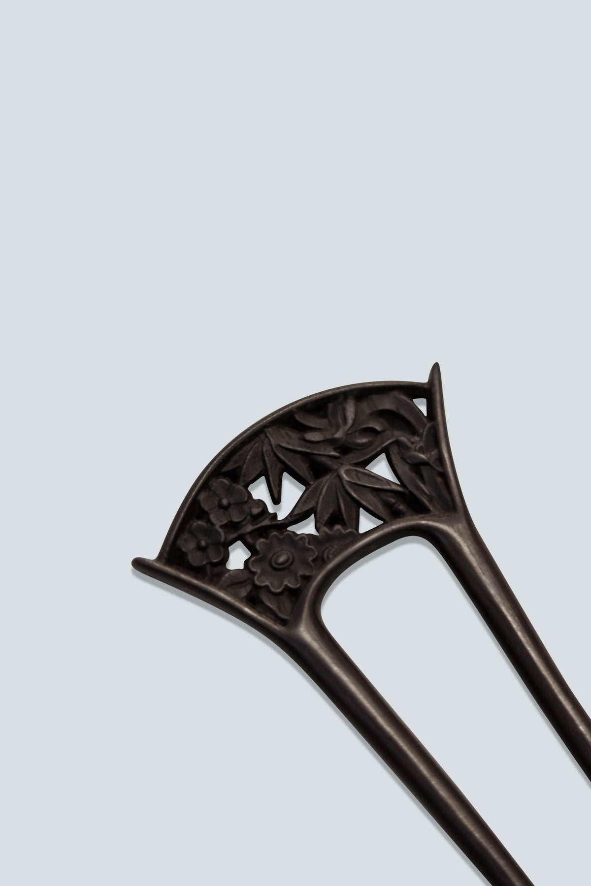 Hand-Carved Ebony Hairpin